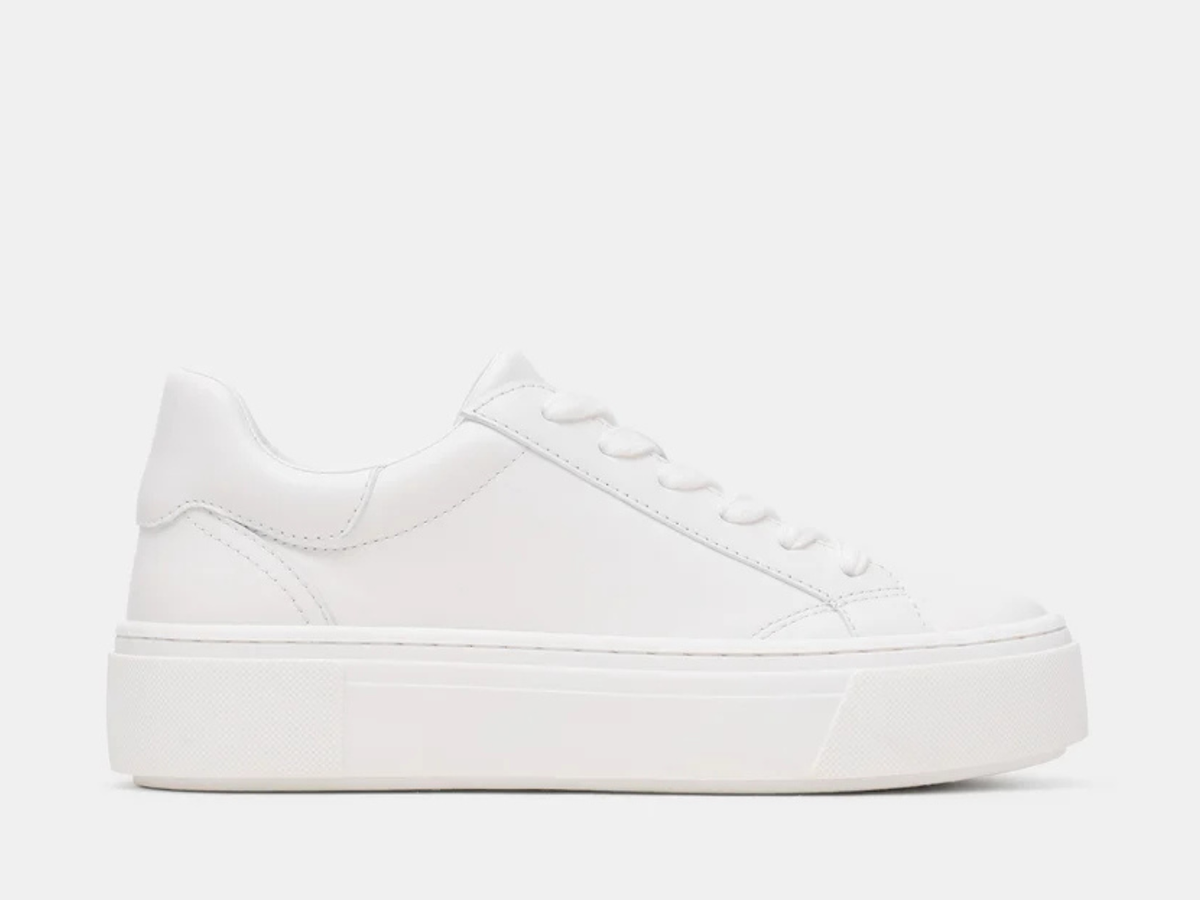 Steve Madden white sneakers at jcole 
