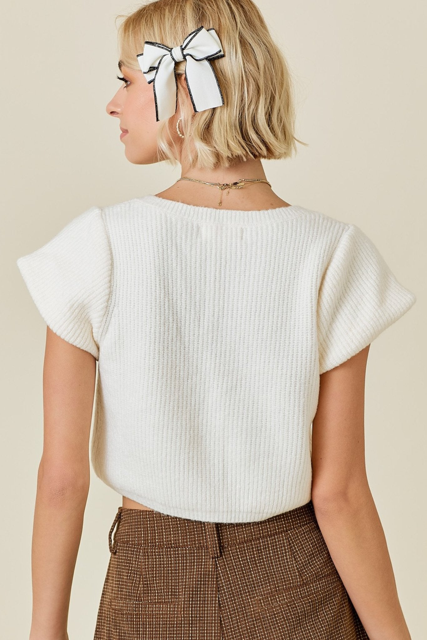 Sweater with Bubble Sleeves - J. Cole ShoesDAY + MOONSweater with Bubble Sleeves