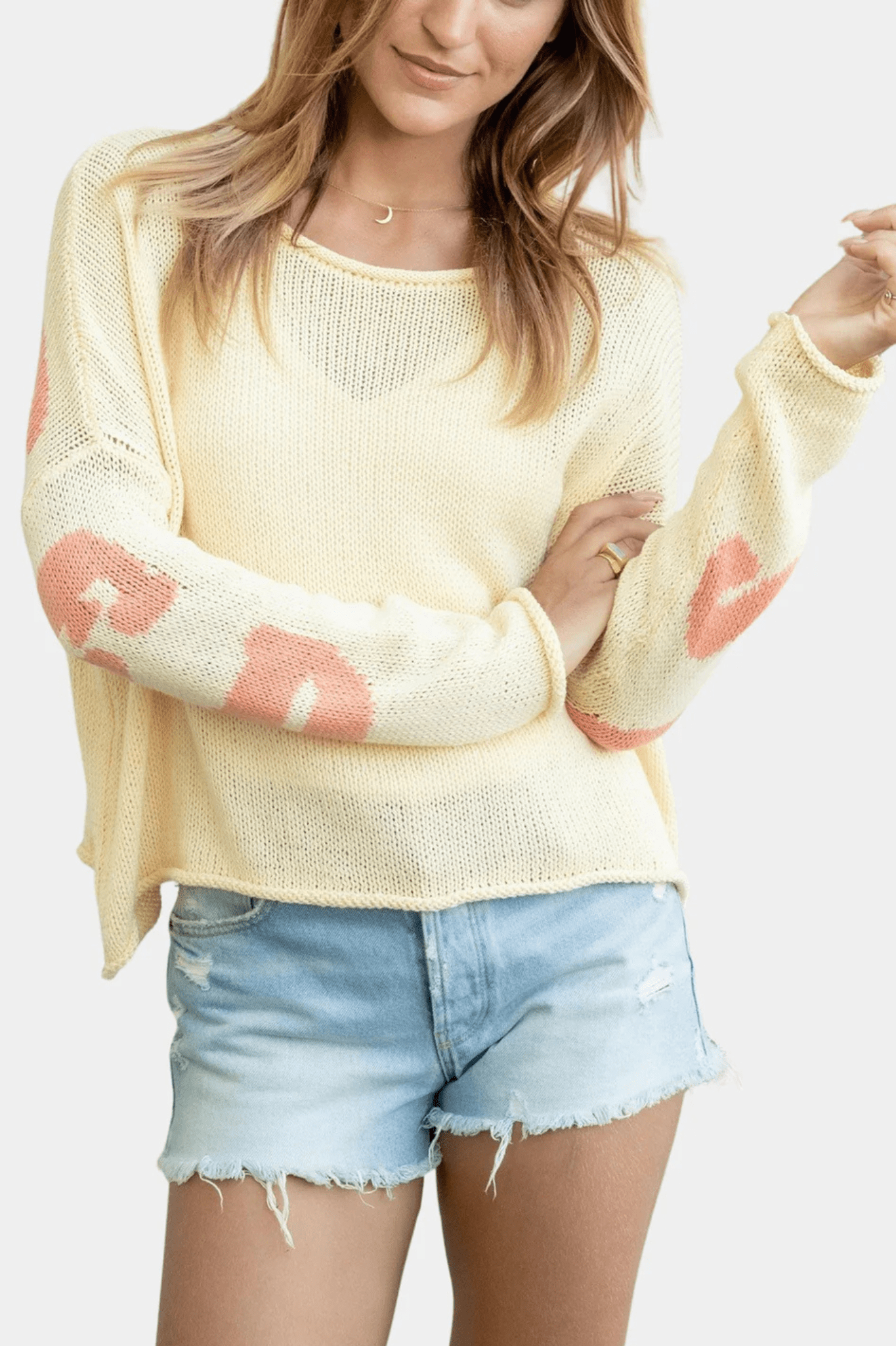 Wooden Ships: Sunkissed Crew Sweater in Sunlight/Cantaloupe - J. Cole ShoesWOODEN SHIPSWooden Ships: Sunkissed Crew Sweater in Sunlight/Cantaloupe