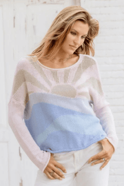 Wooden Ships: Sunset Scape Crew in Pink/Blue - J. Cole ShoesWOODEN SHIPSWooden Ships: Sunset Scape Crew in Pink/Blue