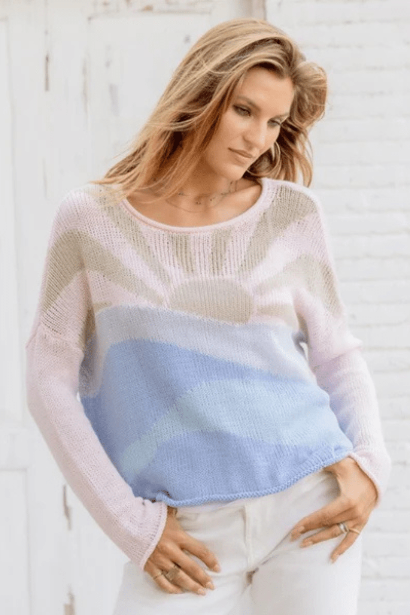 Wooden Ships: Sunset Scape Crew in Pink/Blue - J. Cole ShoesWOODEN SHIPSWooden Ships: Sunset Scape Crew in Pink/Blue