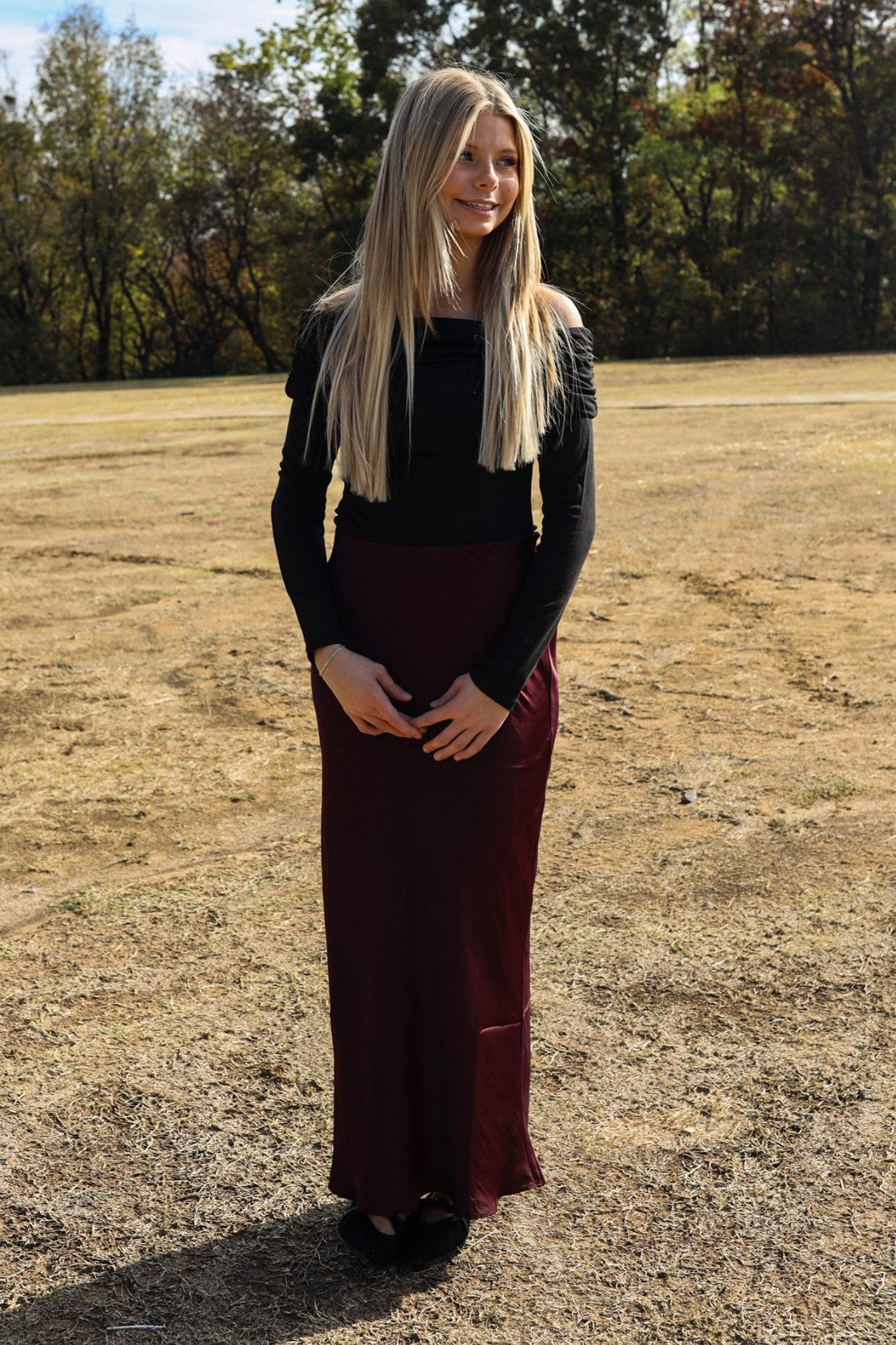 Z Supply: Europa Poly Sheen Skirt in Berry Wine - J. Cole ShoesZ SUPPLYZ Supply: Europa Poly Sheen Skirt in Berry Wine