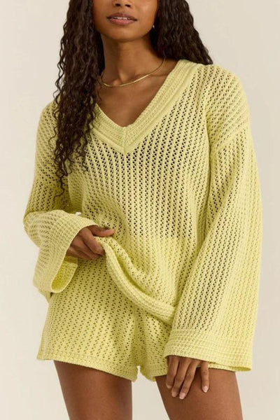 Z Supply: Kiami Crochet Sweater in Limeade - J. Cole ShoesZ SUPPLYZ Supply: Kiami Crochet Sweater in Limeade