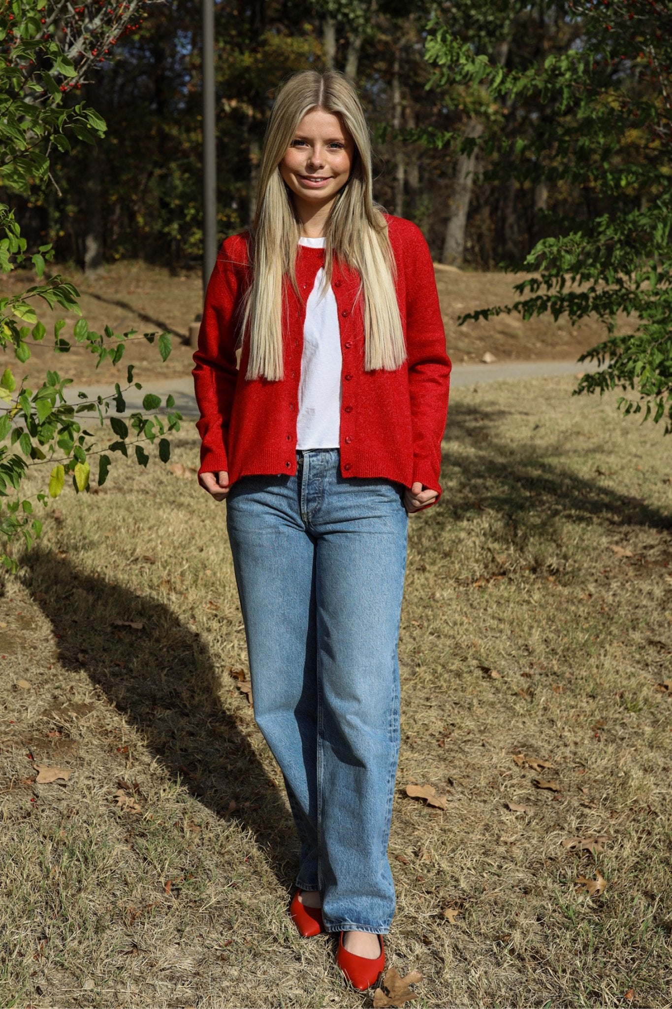 Z Supply: Outlook Cardigan in Haute Red - J. Cole ShoesZ SUPPLYZ Supply: Outlook Cardigan in Haute Red
