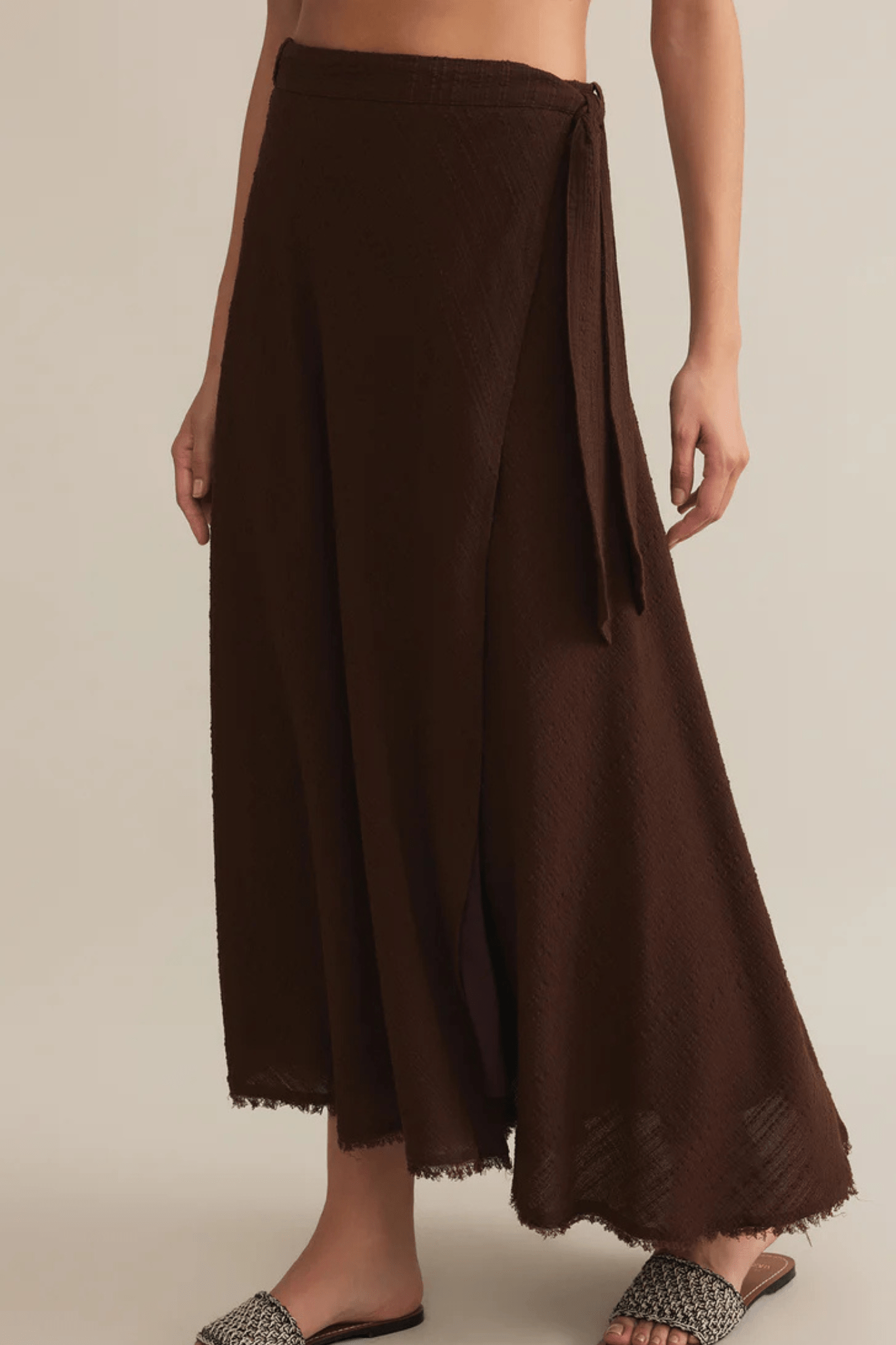 Z Supply: Salerno Wrap Midi Skirt in Lava Rock - J. Cole ShoesZ SUPPLYZ Supply: Salerno Wrap Midi Skirt in Lava Rock