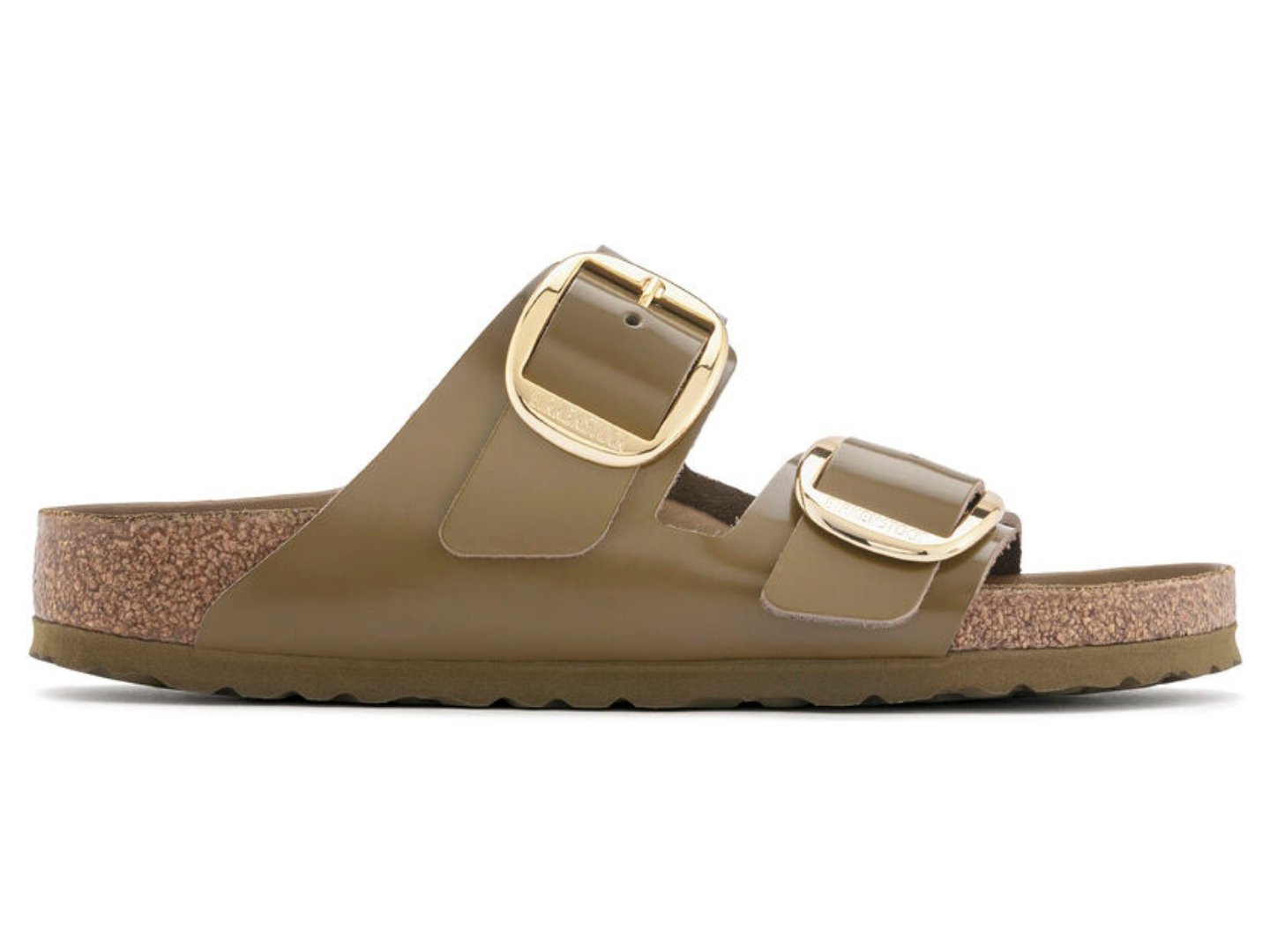 Birkenstock: Arizona Big Buckle High Shine in Mud Green - J. Cole