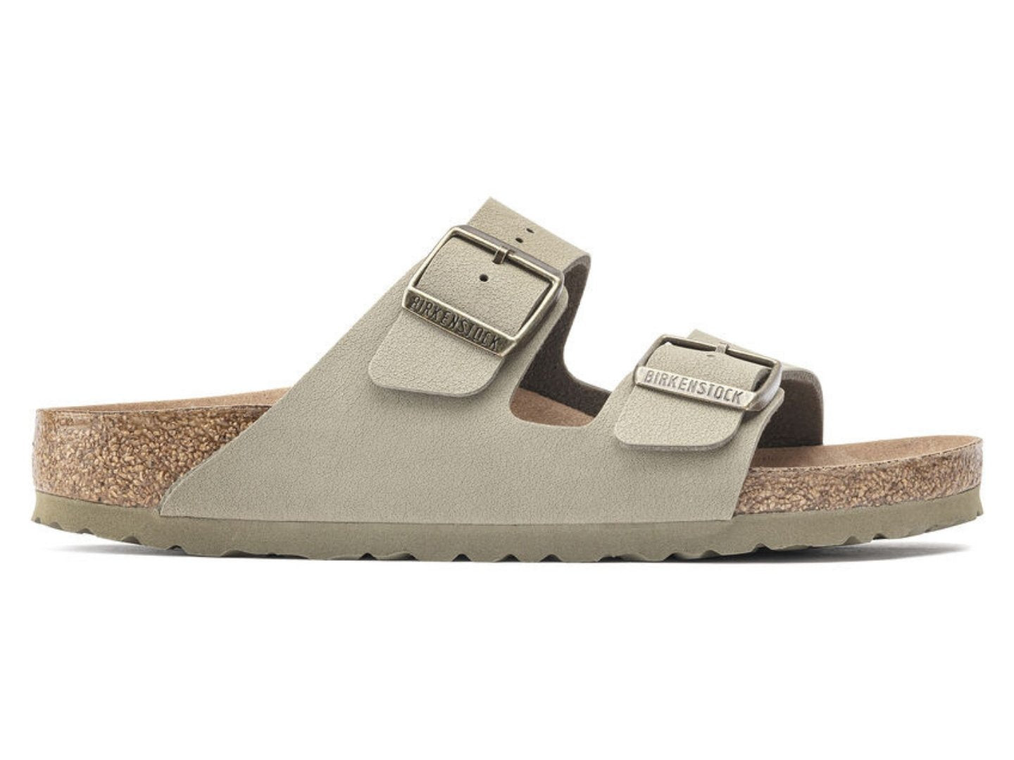 Birkenstock: Arizona Khaki Vegan - J. Cole ShoesBIRKENSTOCK