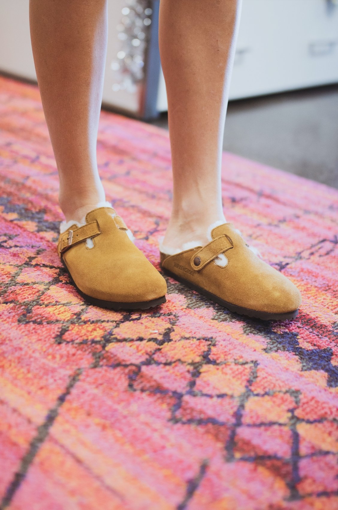 Birkenstock: Boston Shearling in Mink - J. Cole ShoesBIRKENSTOCK
