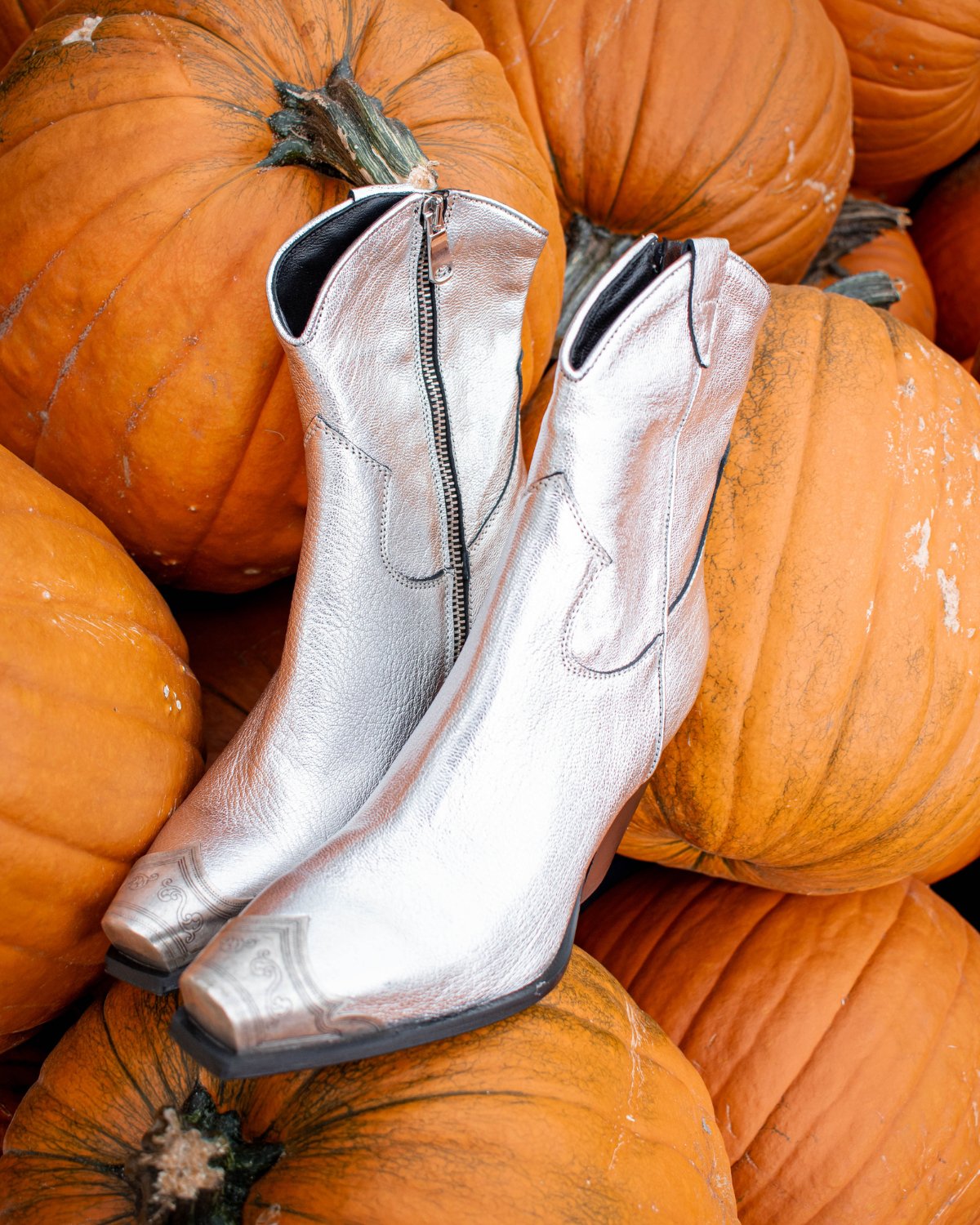 Free People: Brayden Western Boot in Pewter - J. Cole Shoes