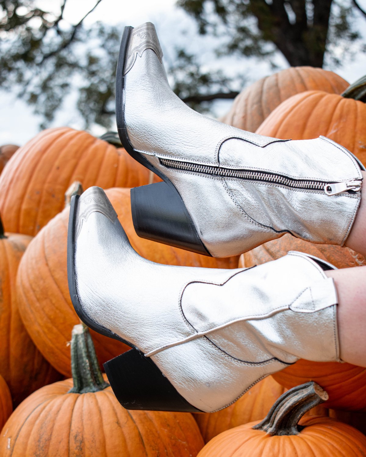 Free People: Brayden Western Boot in Pewter - J. Cole Shoes