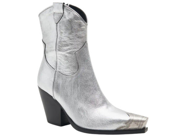 Free People: Brayden Western Boot in Pewter - J. Cole Shoes