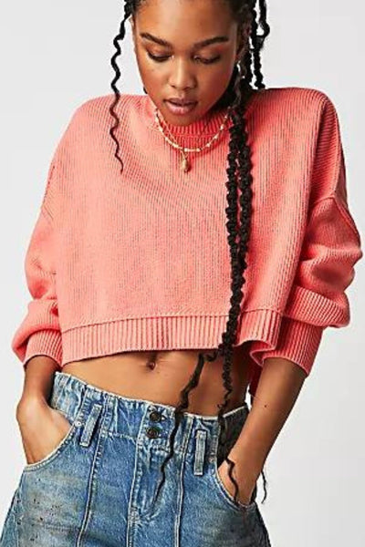 Free People: Easy Street Crop Pullover Guave Juice - J. Cole ShoesFREE PEOPLEFree People: Easy Street Crop Pullover Guave Juice