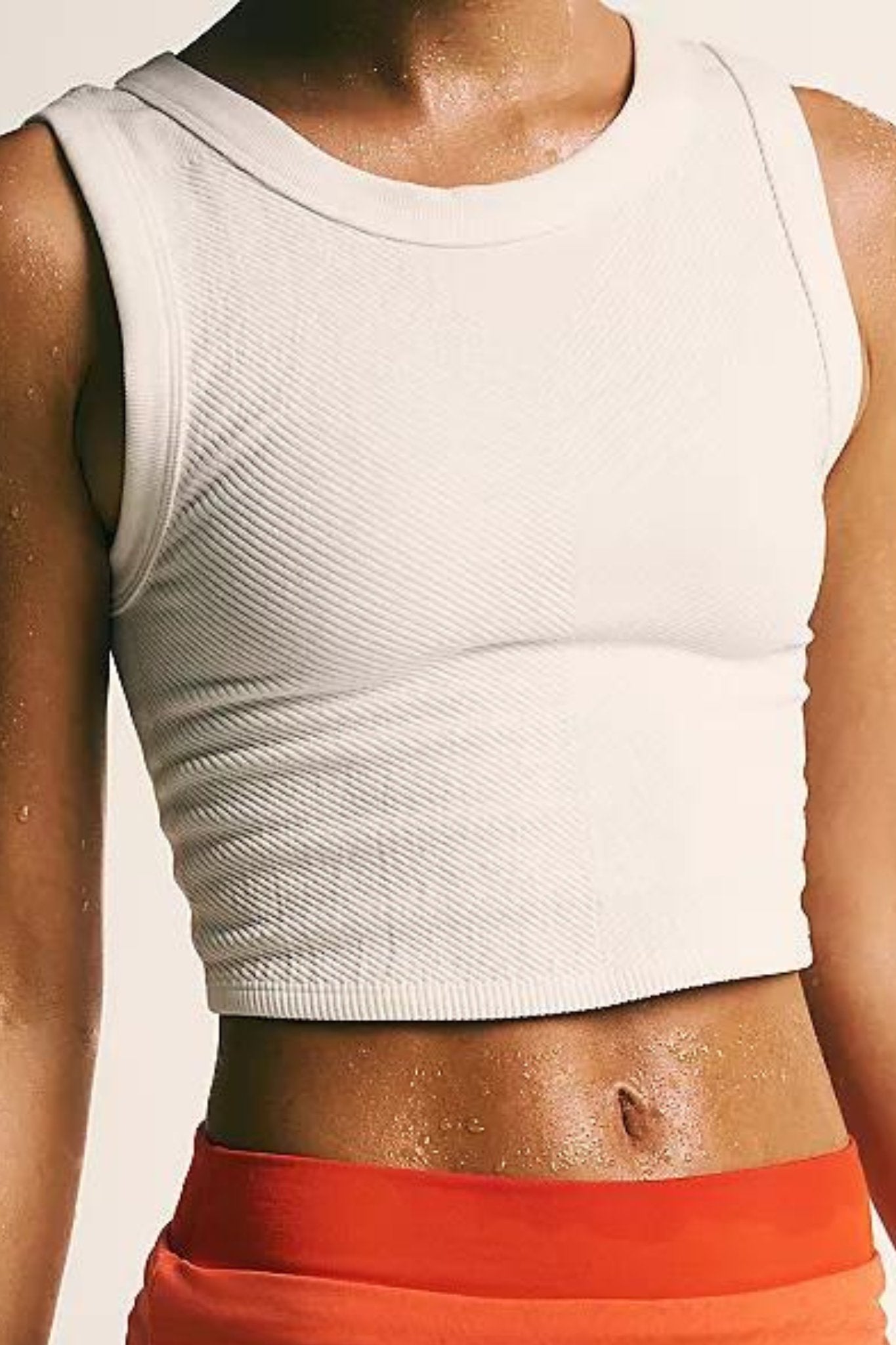 Free People: Free Throw Muscle Tank in White - J. Cole ShoesFree People MovementFree People: Free Throw Muscle Tank in White