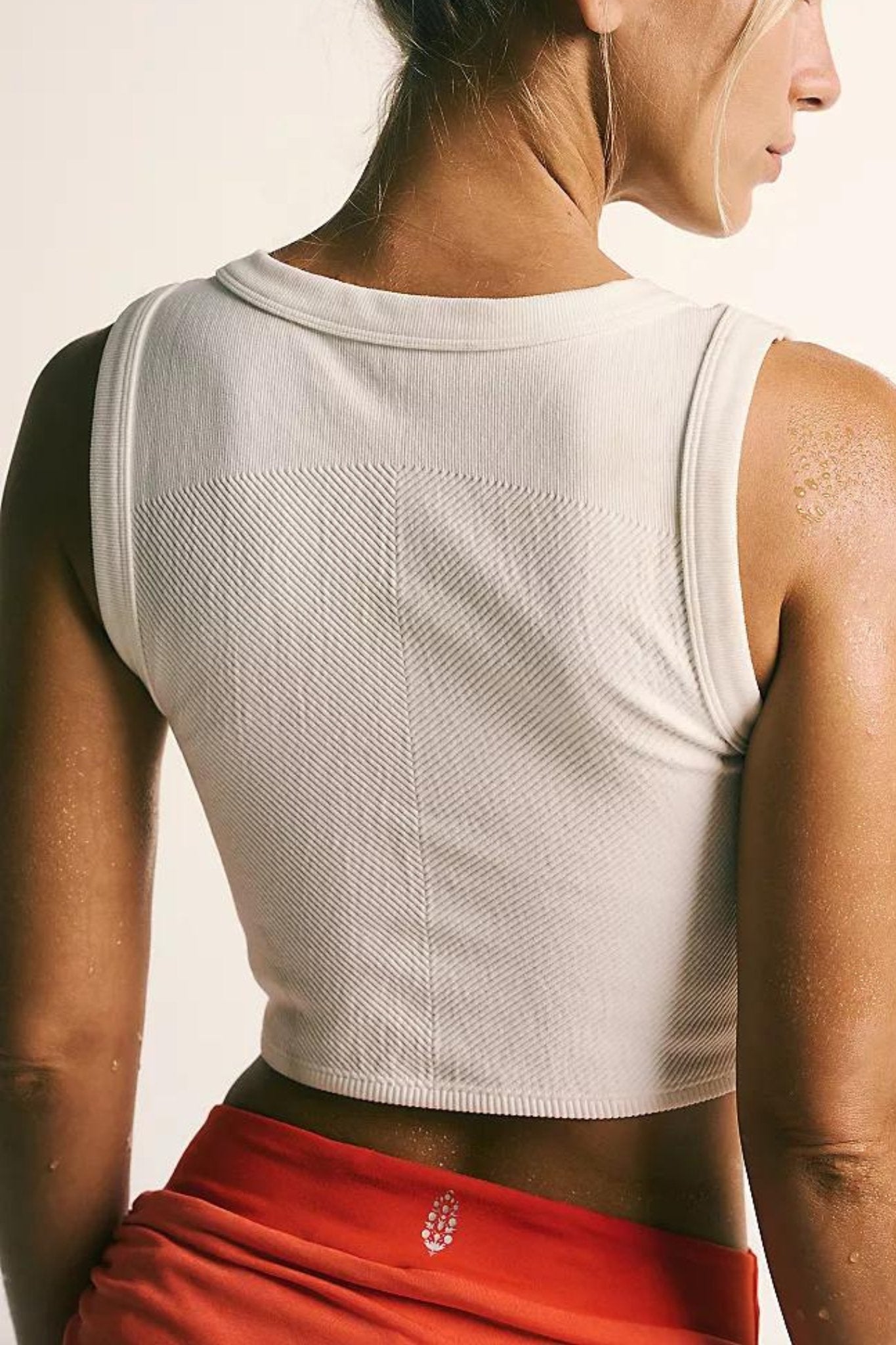 Free People: Free Throw Muscle Tank in White - J. Cole ShoesFree People MovementFree People: Free Throw Muscle Tank in White