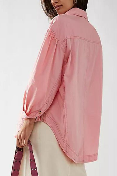 Free People: Happy Hour Solid Button Down - J. Cole ShoesFREE PEOPLEFree People: Happy Hour Solid Button Down