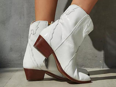 Free People: New Frontier Western Boot in White - J. Cole ShoesFREE PEOPLE