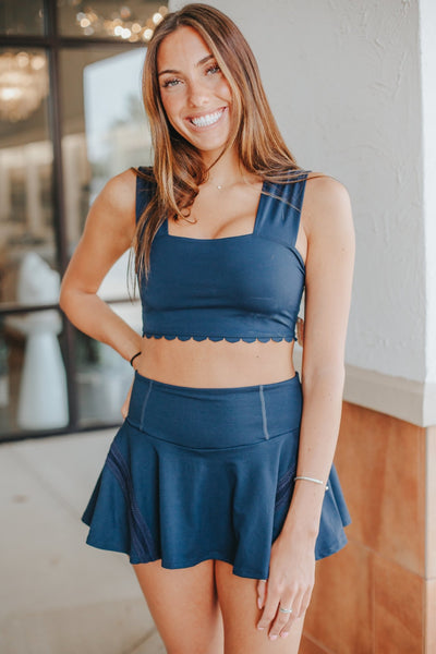 Free People: Pleats & Thanks You Skort in Midnight Navy - J. Cole ShoesFREE PEOPLE