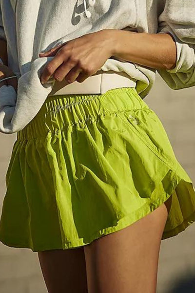 Free People: Way Home Skort in Limelight - J. Cole ShoesFREE PEOPLE