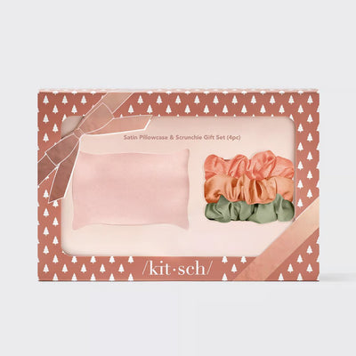 Holiday Satin Pillowcase & Scrunchie Gift Set - J. Cole ShoesKITSCHHoliday Satin Pillowcase & Scrunchie Gift Set