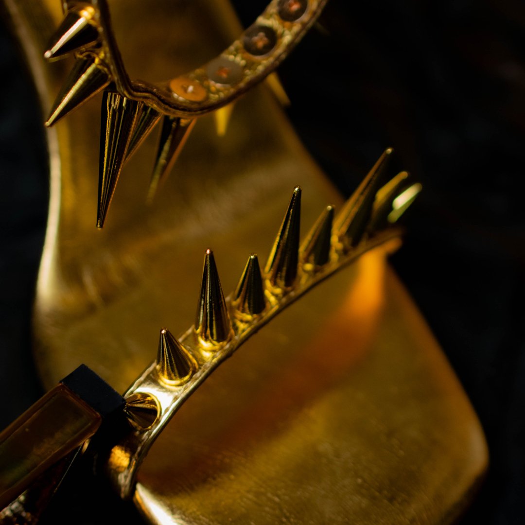 Jeffrey Campbell: Sharpen Up in Gold - J. Cole Shoes