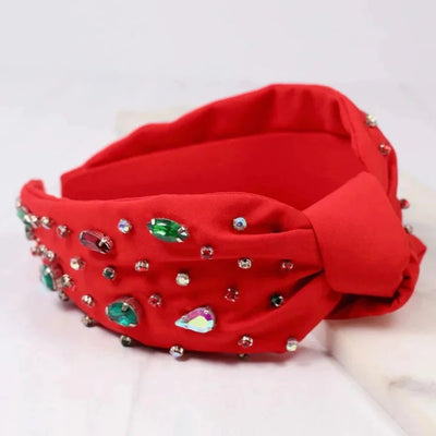 Jovie Jeweled Headband in Red - J. Cole ShoesCAROLINE HILLJovie Jeweled Headband in Red