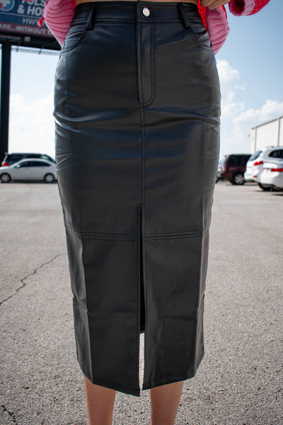 Lilliana Faux Leather Maxi Skirt - J. Cole ShoesPAPERMOONLilliana Faux Leather Maxi Skirt