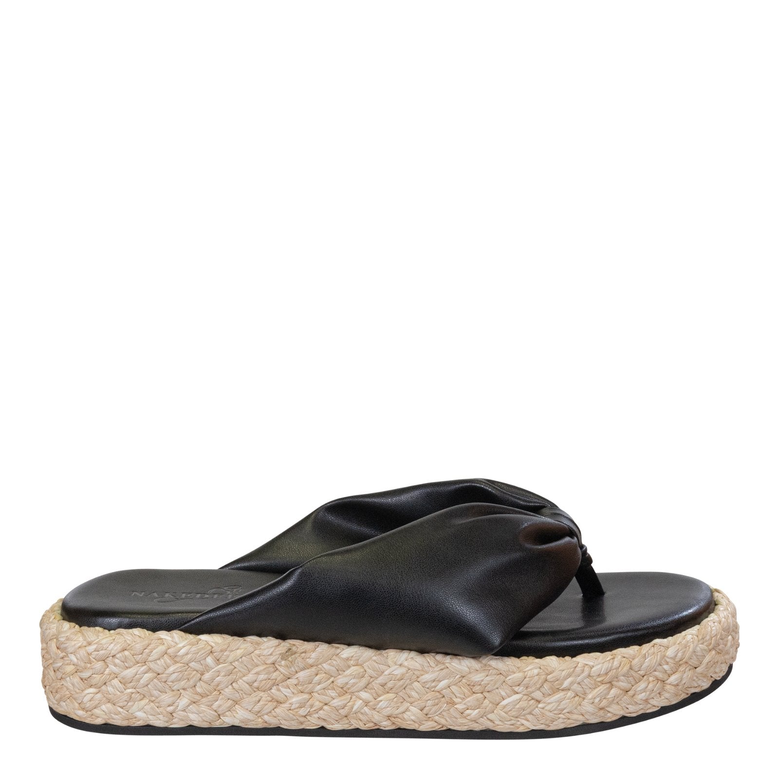 NAKED FEET - COSTA in BLACK Platform Sandals - J. Cole ShoesNAKED FEETNAKED FEET - COSTA in BLACK Platform Sandals