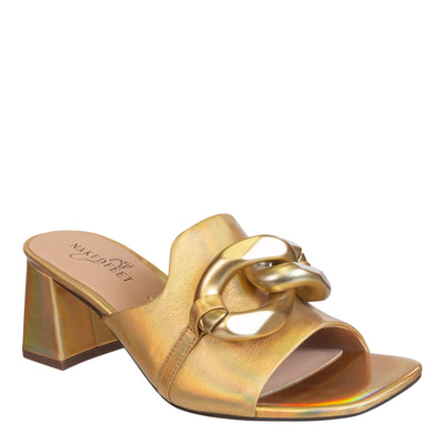 NAKED FEET - COTERIE in GOLD Heeled Sandals - J. Cole ShoesNAKED FEETNAKED FEET - COTERIE in GOLD Heeled Sandals
