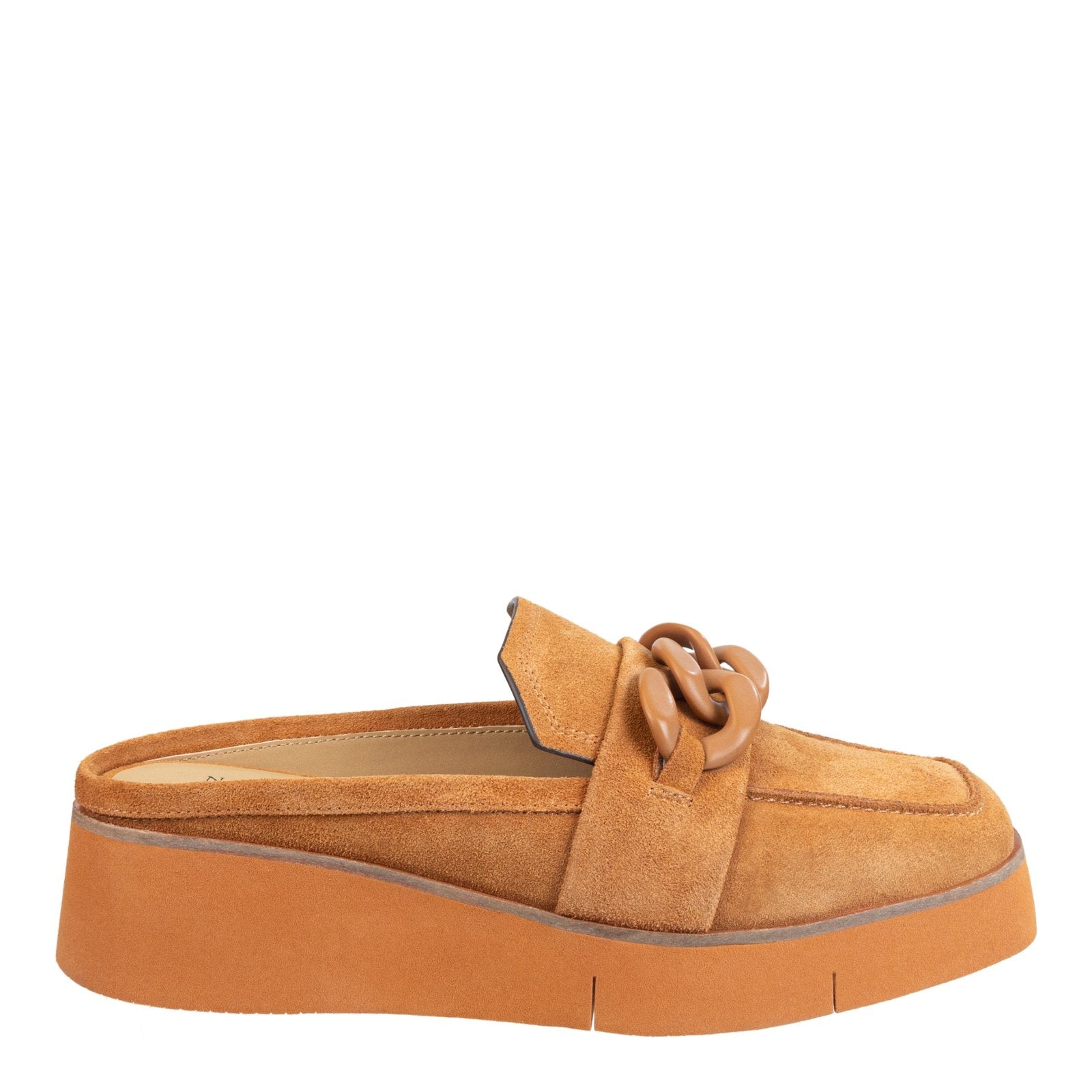 Naked Feet: ELECT in CAMEL Platform Mules - J. Cole ShoesNAKED FEETNaked Feet: ELECT in CAMEL Platform Mules