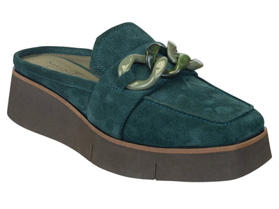 Naked Feet: ELECT in EMERALD Platform Mules - J. Cole ShoesNAKED FEETNaked Feet: ELECT in EMERALD Platform Mules