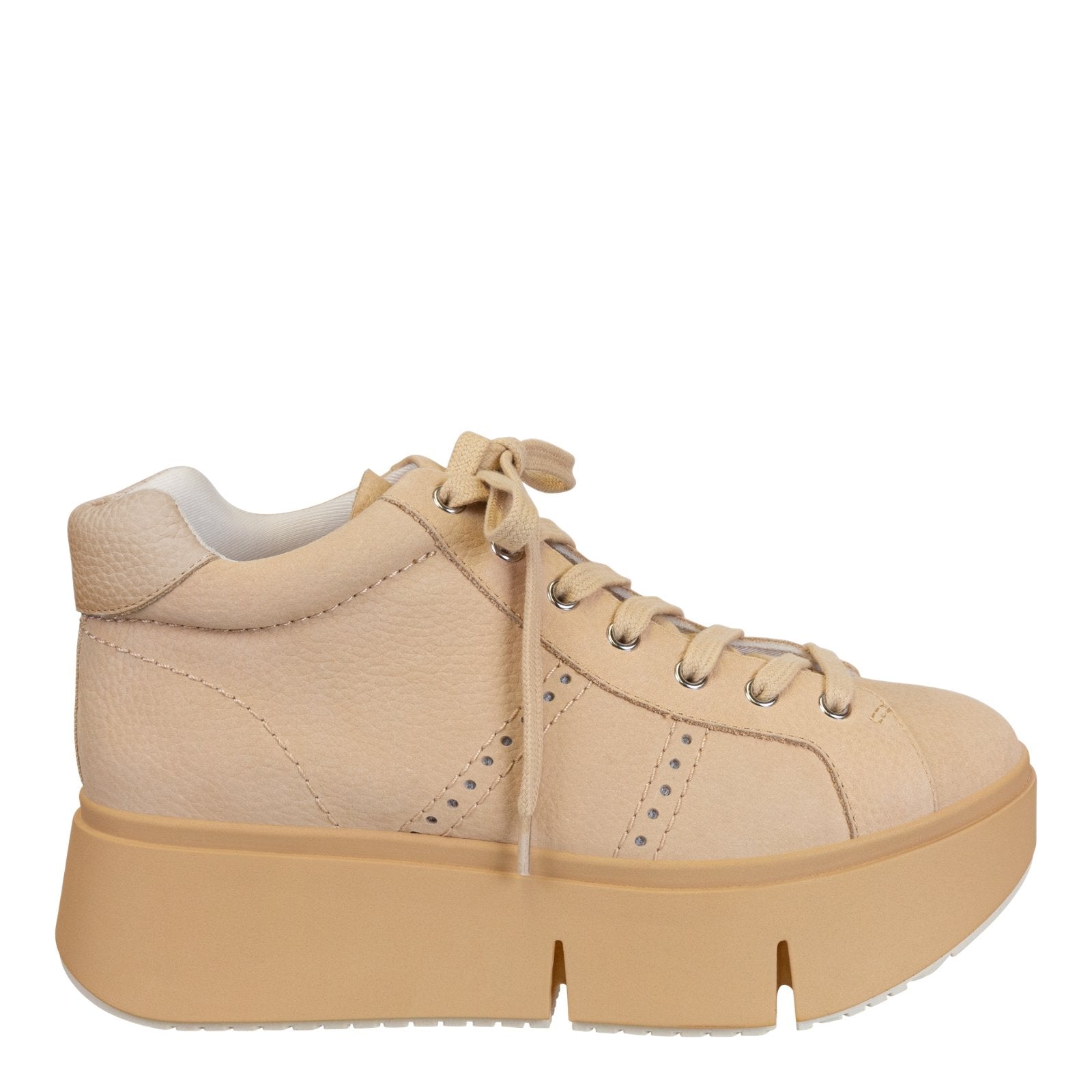 NAKED FEET - ESSEX in BEIGE Platform High Top Sneakers - J. Cole ShoesNAKED FEETNAKED FEET - ESSEX in BEIGE Platform High Top Sneakers