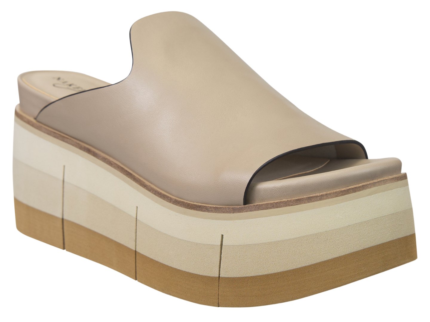 Naked Feet: FLOW in BEIGE Platform Sandals - J. Cole ShoesNAKED FEETNaked Feet: FLOW in BEIGE Platform Sandals