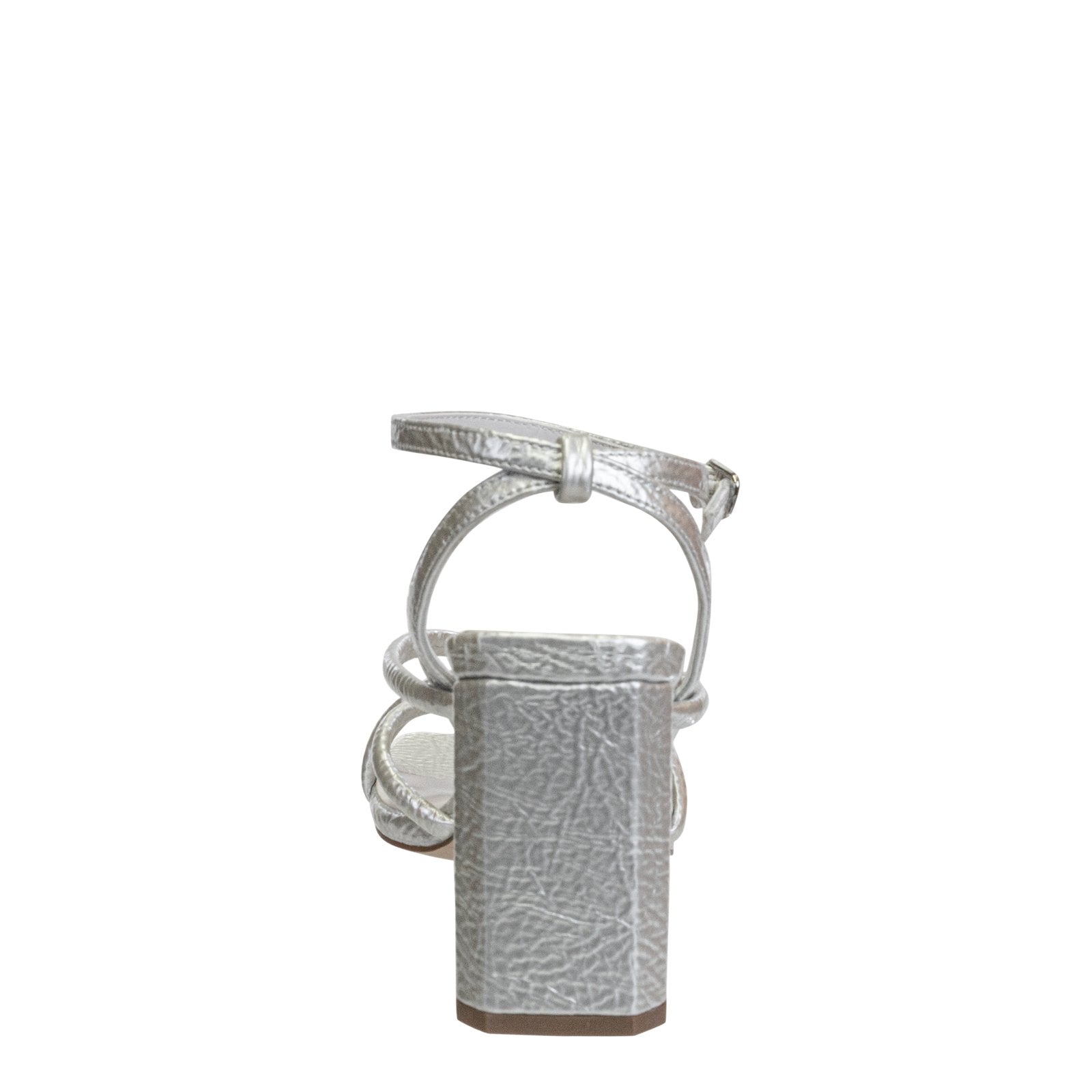 Naked Feet: MOOD in SILVER Heeled Sandals - J. Cole ShoesNAKED FEETNaked Feet: MOOD in SILVER Heeled Sandals