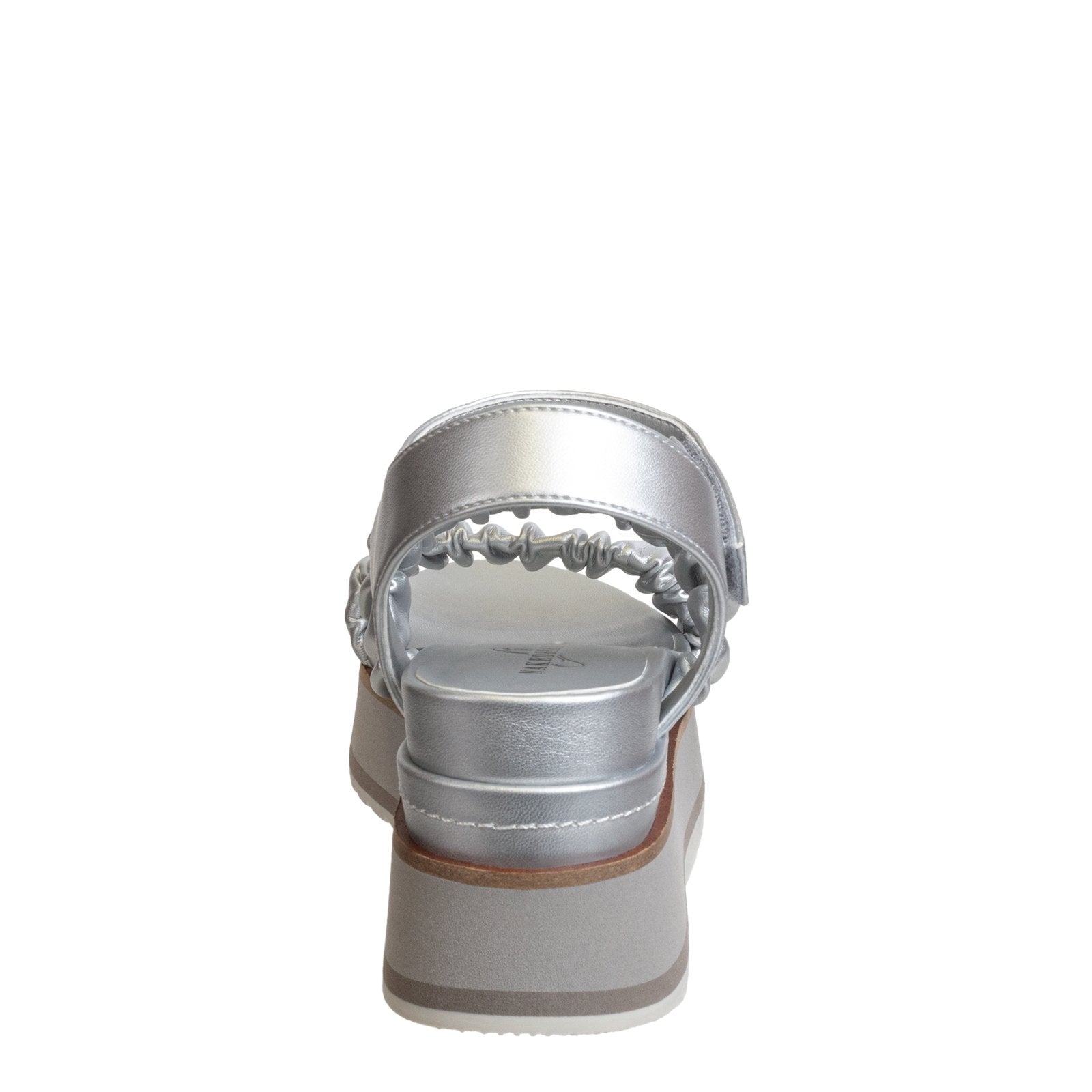 Naked Feet: SENSOR in SILVER Platform Sandals - J. Cole ShoesNAKED FEETNaked Feet: SENSOR in SILVER Platform Sandals