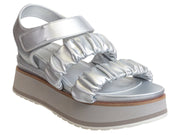 Naked Feet: SENSOR in SILVER Platform Sandals - J. Cole ShoesNAKED FEETNaked Feet: SENSOR in SILVER Platform Sandals