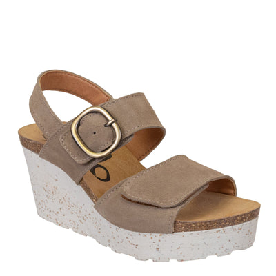 OTBT - PEASANT in GREIGE Wedge Sandals - J. Cole ShoesOTBTOTBT - PEASANT in GREIGE Wedge Sandals