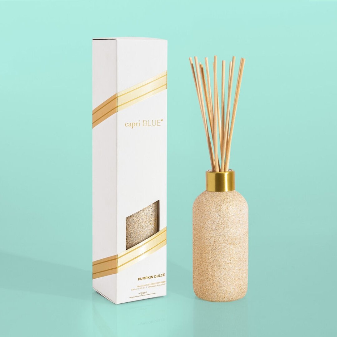 Pumpkin Dulce Glam Reed Diffuser 8 oz - J. Cole ShoesCAPRI BLUEPumpkin Dulce Glam Reed Diffuser 8 oz