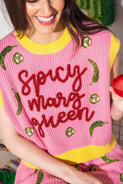 Queen of Sparkles: Spicy Marg Queen Sweater Vest - J. Cole ShoesQueen Of SparklesQueen of Sparkles: Spicy Marg Queen Sweater Vest