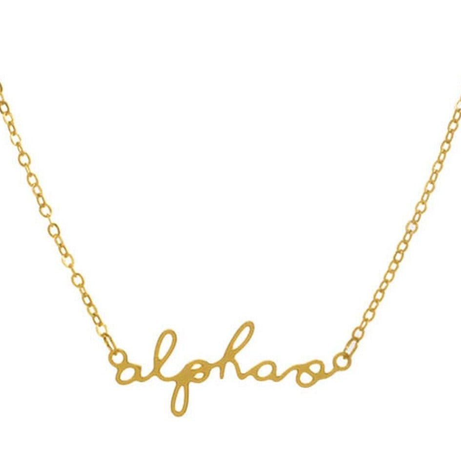 Sorority Cursive Necklace - J. Cole ShoesShawn Paul Jewelry