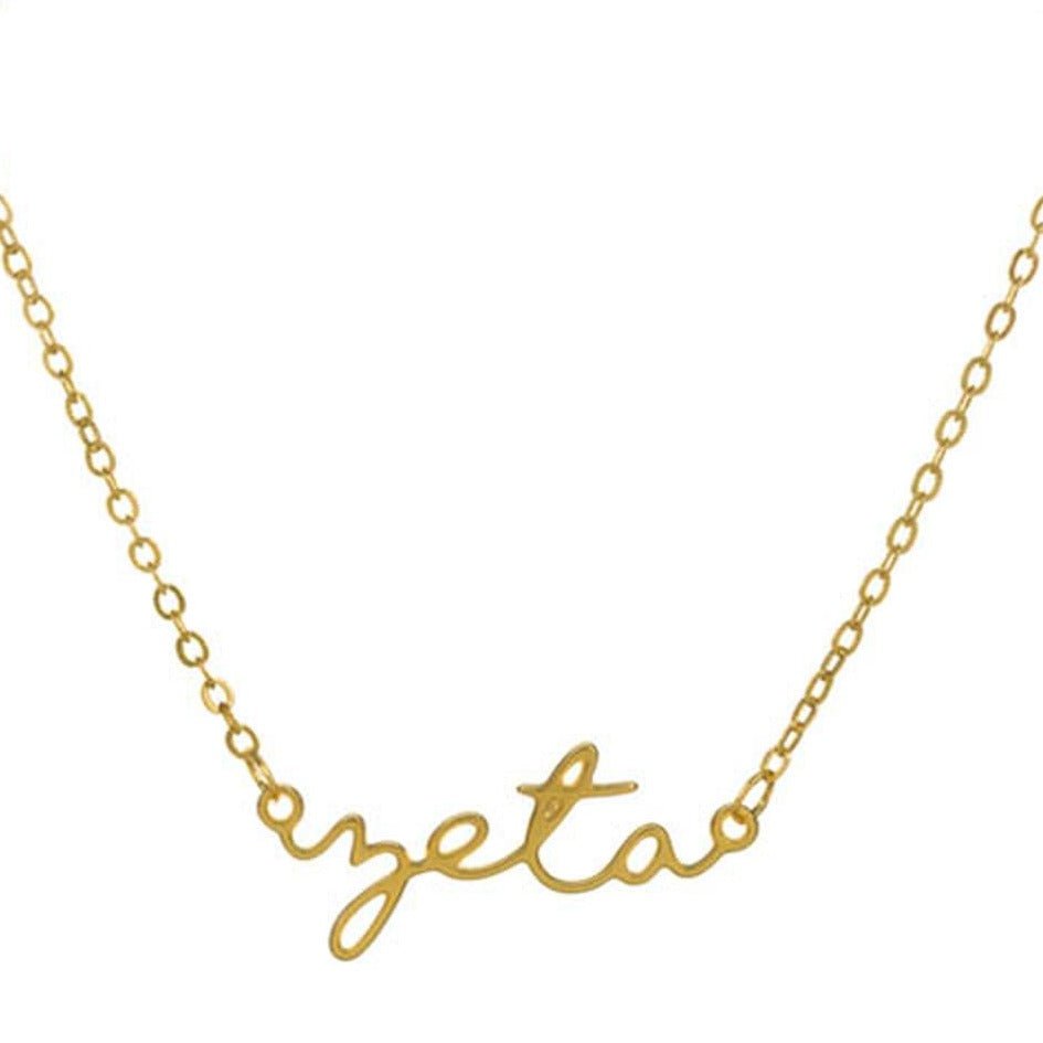 Sorority Cursive Necklace - J. Cole ShoesShawn Paul Jewelry